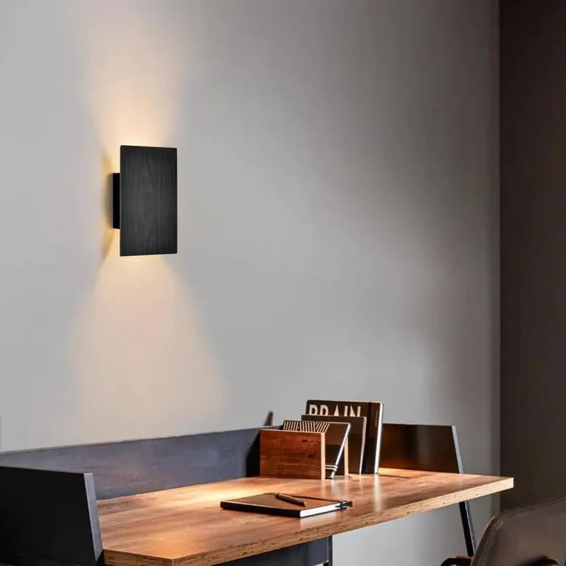 Knockout Flat Wall Sconce With Genuine Wood Panels And A Hassle Free Switch, Up And Down Led Lights Provide Heavy Duty Illumination For Slick Bedroom And Hallway Decor, Retro Modern Fixtures, Top Shelf Warm White Glow