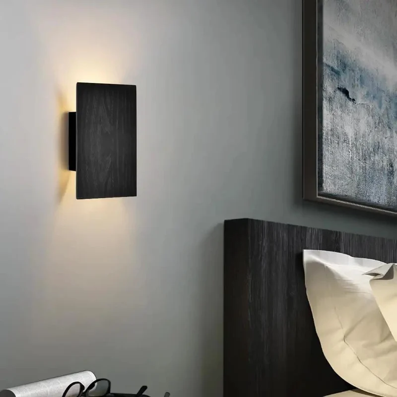 Knockout Flat Wall Sconce With Genuine Wood Panels And A Hassle Free Switch, Up And Down Led Lights Provide Heavy Duty Illumination For Slick Bedroom And Hallway Decor, Retro Modern Fixtures, Top Shelf Warm White Glow