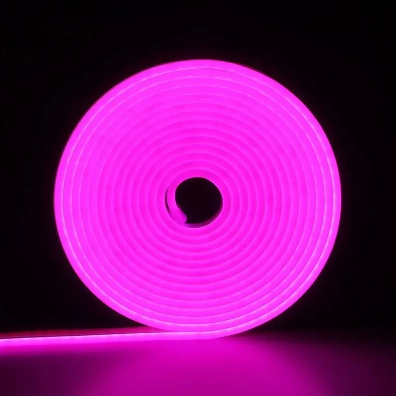 Bande LED néon flexible 12V Rose 6M