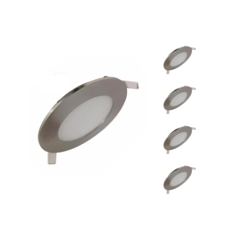 Spot LED Extra Plat Rond ALU 6W - Pack de 5