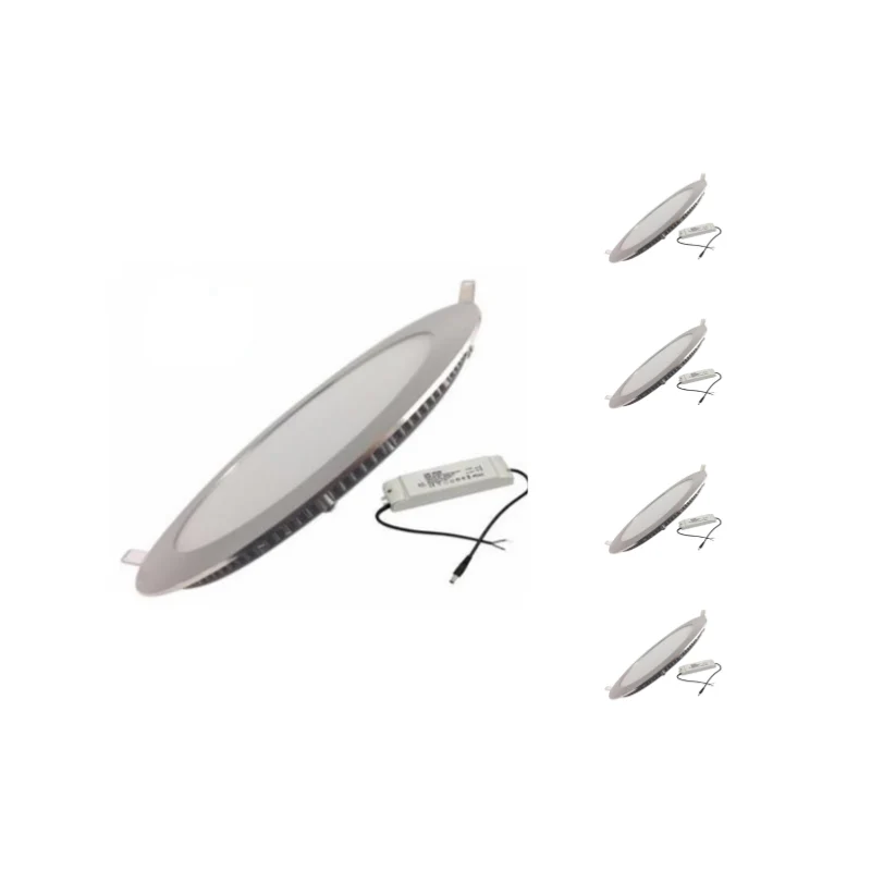 Spot LED Encastrable Rond ALU 12W - Pack de 5