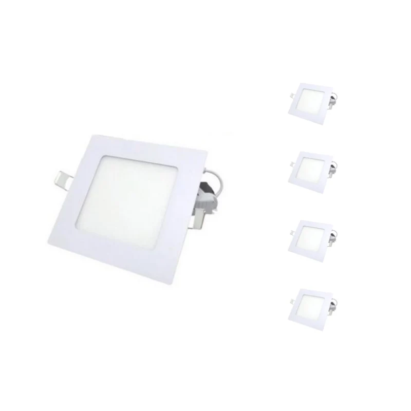 Spot LED Extra Plat Carré BLANC 24W - Pack de 5