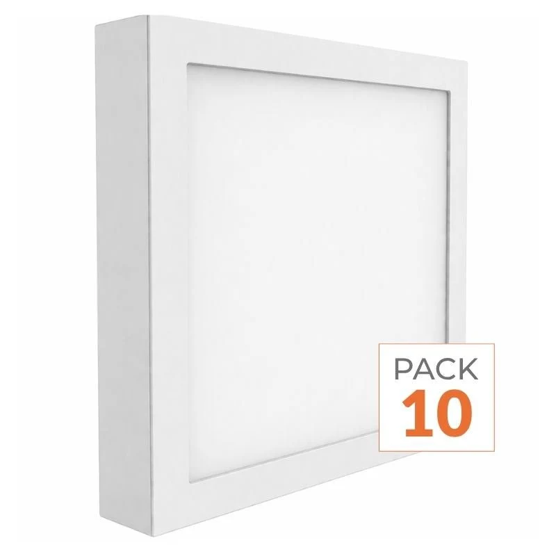 Plafonnier LED 24W 220V Carré - Pack de 10