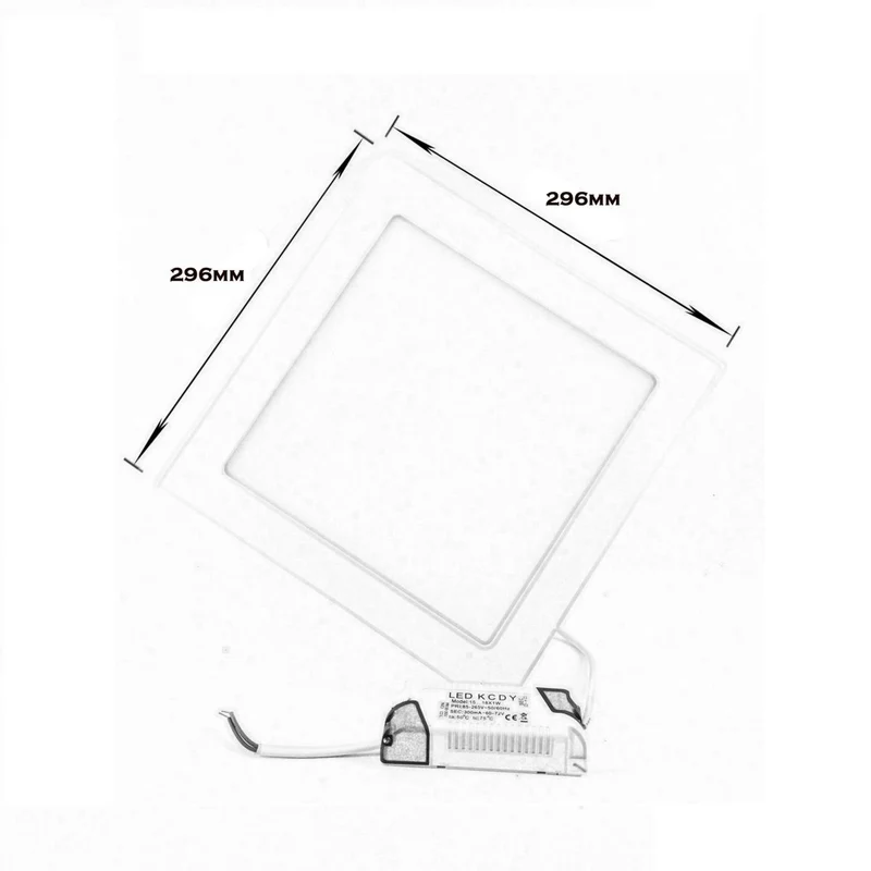 Spot LED Extra Plat Carré 24W Blanc - Pack de 10