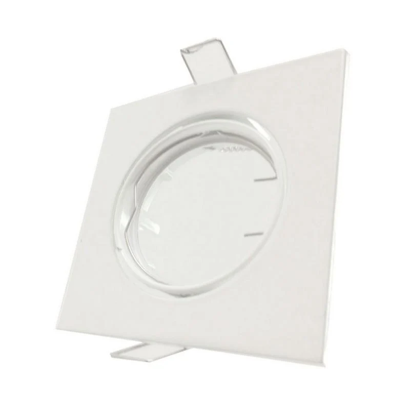 Support Spot Encastrable GU10 LED Orientable Carré BLANC - Pack de 10