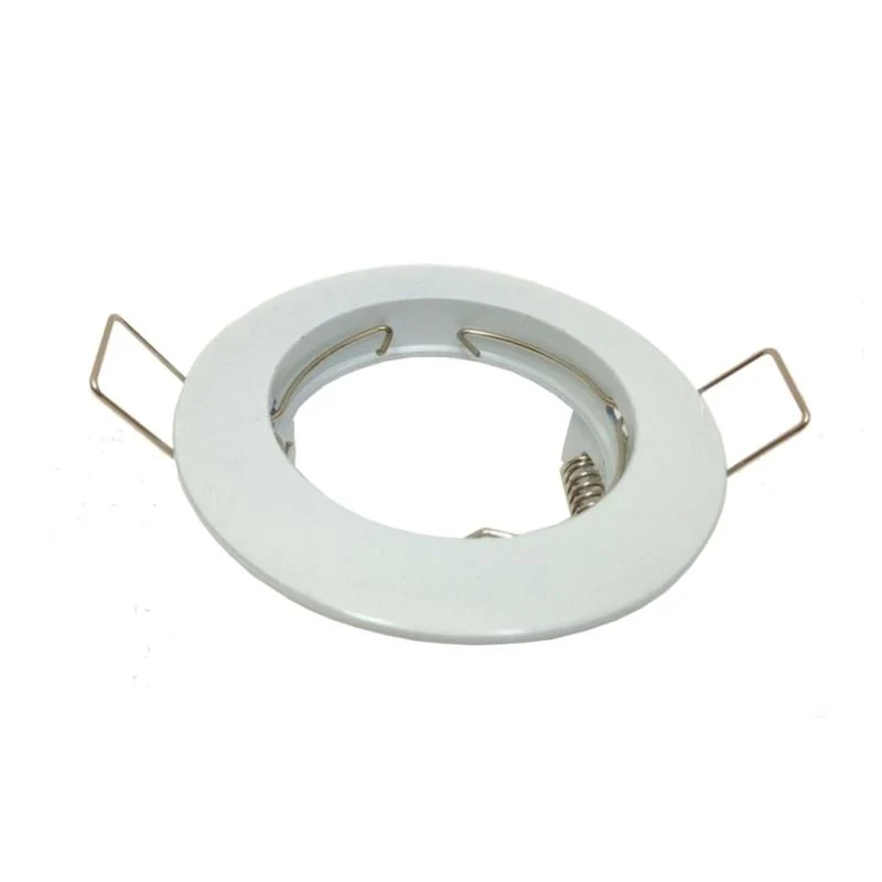 Support Spot GU10 LED Rond BLANC - Pack de 10
