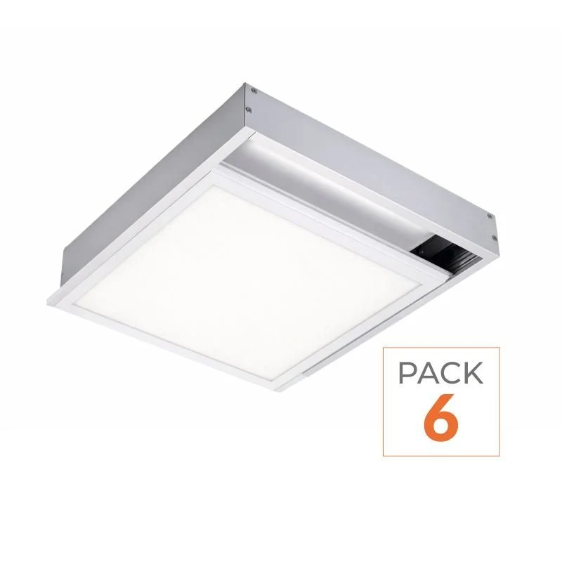 Kit Saillie BLANC pour Panneau LED 60x60 Slim - Pack de 6
