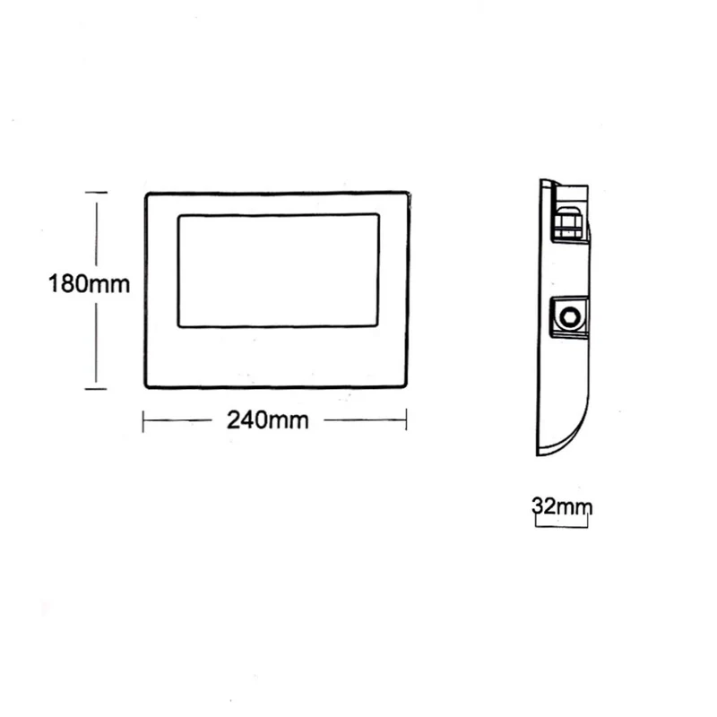 Pack de 10 - Projecteur LED Extérieur 50W IP65 No Flicker - BLEU GRIS
