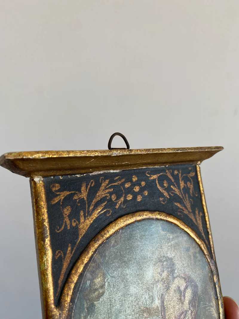 Peinture sur bois illustration chérubin