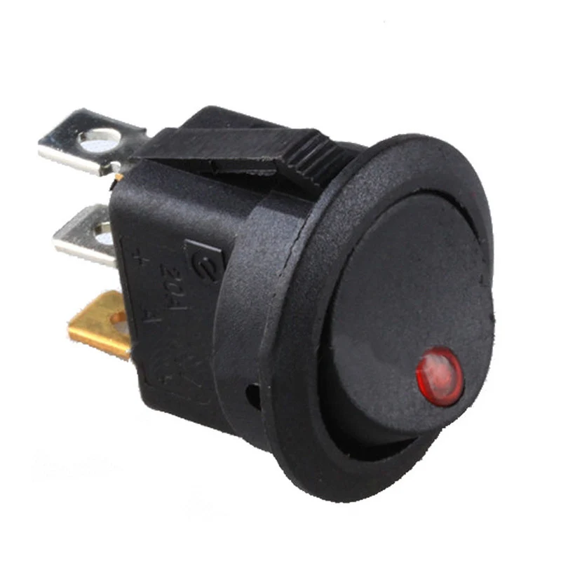 Interrupteur à bascule rond avec LED