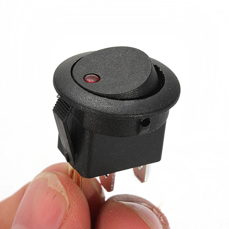 Interrupteur à bascule rond avec LED