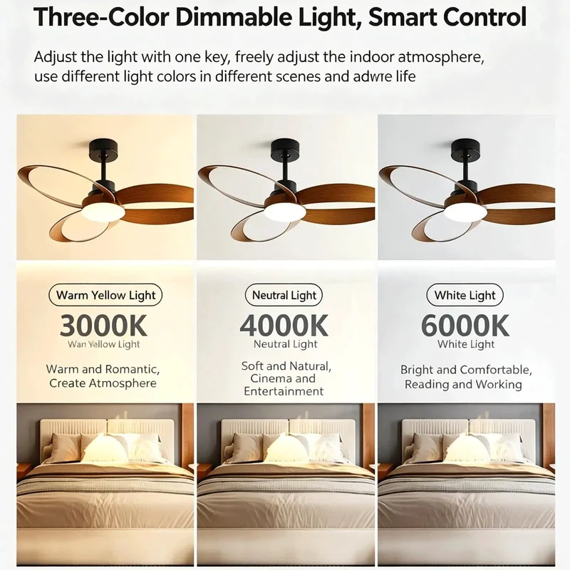 Silent Performance Ceiling Fan With Bright Led Lamp 42 Inch 6 Speed Settings Heavy Duty Abs Blades Gotta Love That Smooth Airflow And Top Shelf Indoor Lighting For Every Room