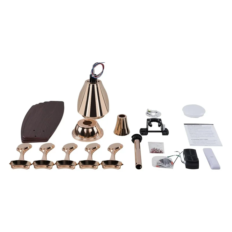 Heavy Duty Iron Indoor Ceiling Fan With Bright 45W Led Light And Smooth Kickin Airflow Featuring Five Sleek Blades Paired With A No Hassle Wireless Remote For Laid Back Room Cooling