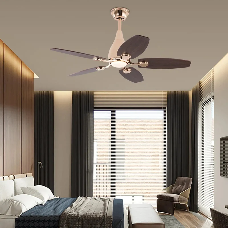 Heavy Duty Iron Indoor Ceiling Fan With Bright 45W Led Light And Smooth Kickin Airflow Featuring Five Sleek Blades Paired With A No Hassle Wireless Remote For Laid Back Room Cooling