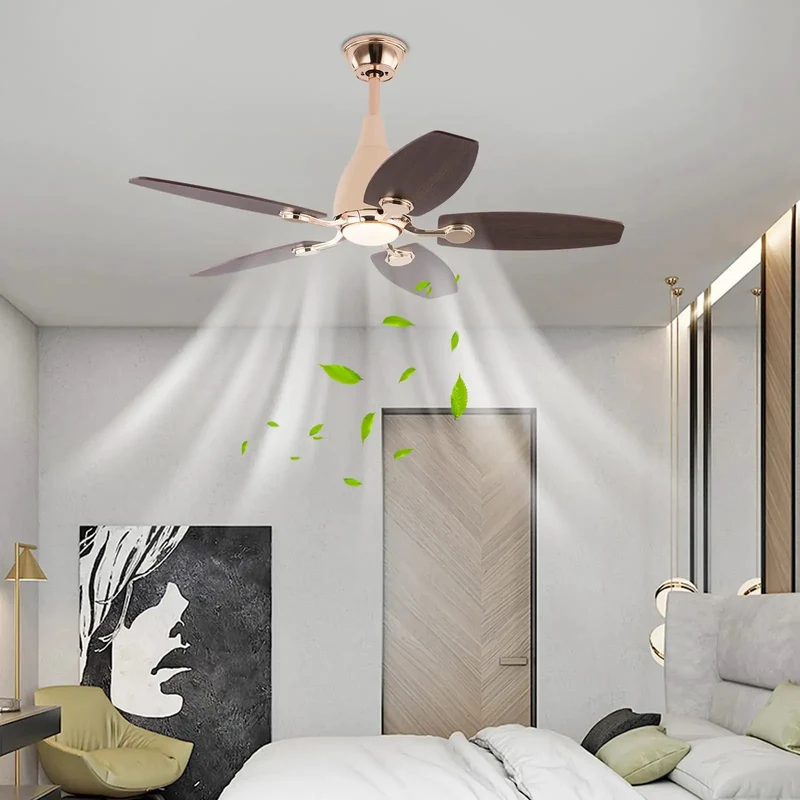Heavy Duty Iron Indoor Ceiling Fan With Bright 45W Led Light And Smooth Kickin Airflow Featuring Five Sleek Blades Paired With A No Hassle Wireless Remote For Laid Back Room Cooling