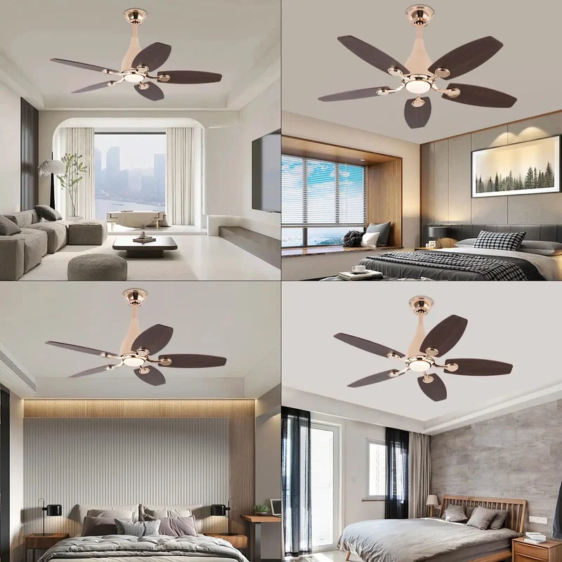 Heavy Duty Iron Indoor Ceiling Fan With Bright 45W Led Light And Smooth Kickin Airflow Featuring Five Sleek Blades Paired With A No Hassle Wireless Remote For Laid Back Room Cooling