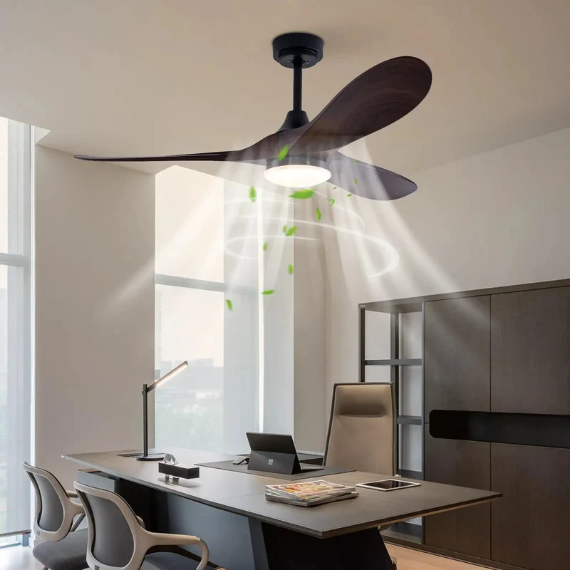 Built Tight Heavy Duty Ceiling Fan With Integrated 48W Led Light No Sweat Silent 35Db Operation And Killer Smart Remote Controls For Speed And Warm To Cool White Light Tuning