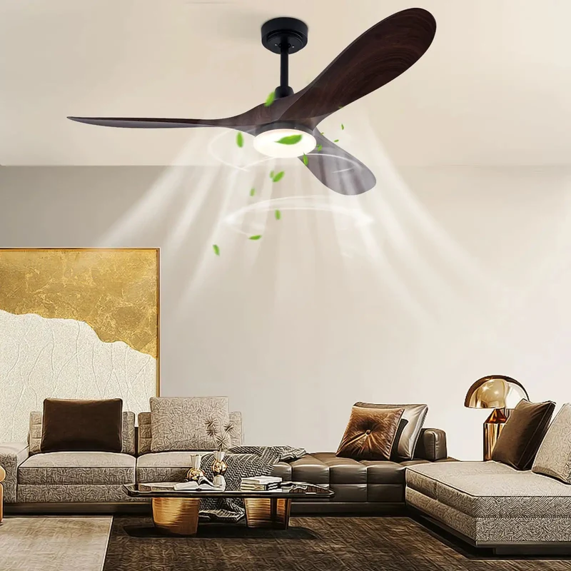 Built Tight Heavy Duty Ceiling Fan With Integrated 48W Led Light No Sweat Silent 35Db Operation And Killer Smart Remote Controls For Speed And Warm To Cool White Light Tuning