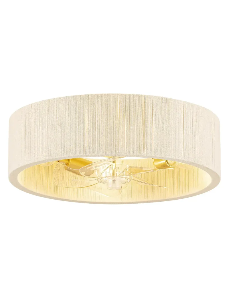 Super Cool Boho Flush Mount Ceiling Fan With Soft Ambient Light And Super Easy Remote Control Featuring Stylish Pleated Shade That Brings Real Nice Vibes To Any Home Space