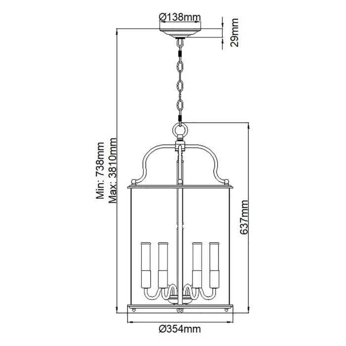 Luminaire Lanterne Gris Argent