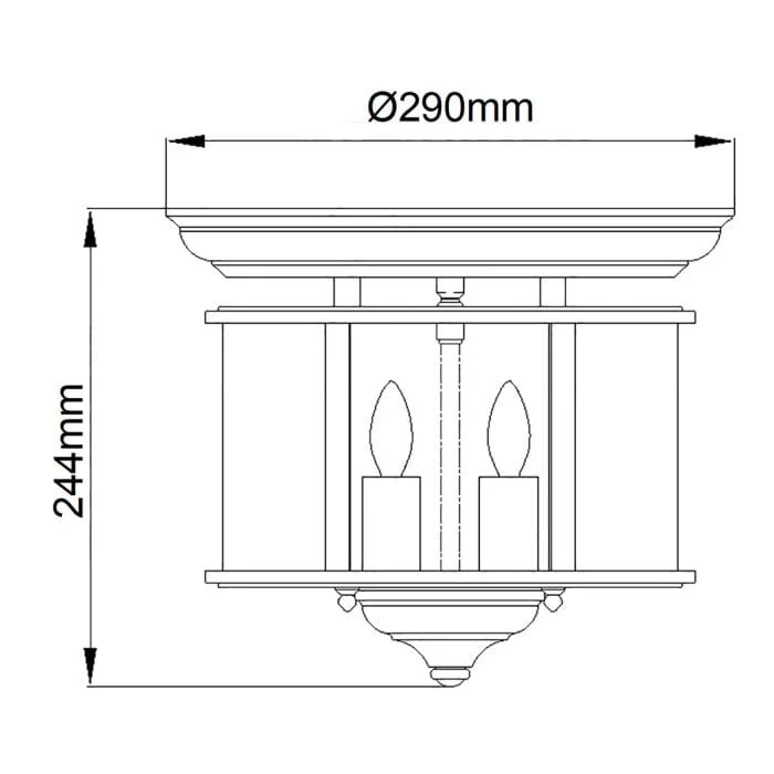 Petite Lampe de Plafond Rétro Dorée