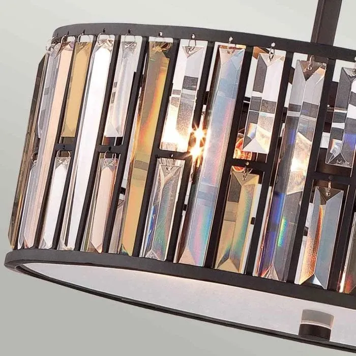 Lustre rond noir or Séjour et Salon