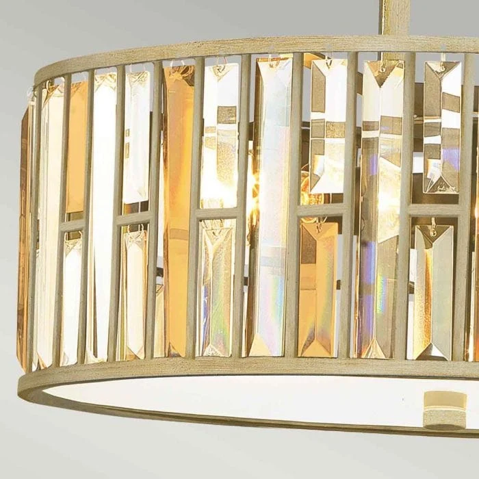 Lustre rond dore Séjour et Salon