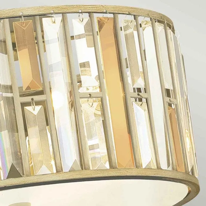 Plafonnier d’entrée dore et verre