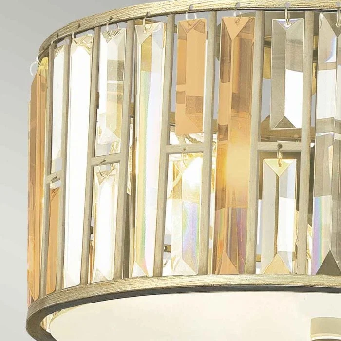 Plafonnier d’entrée dore et verre