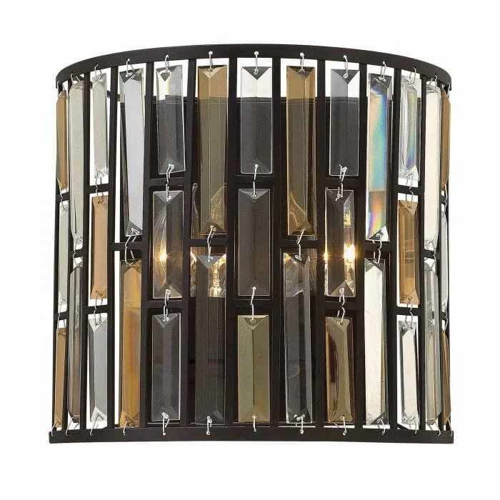 Lampe murale noir et verre pour lit Chambre