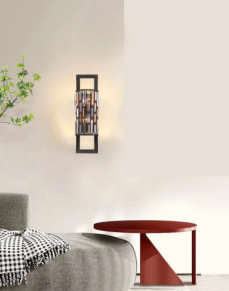 Lampe murale noir et verre Salon