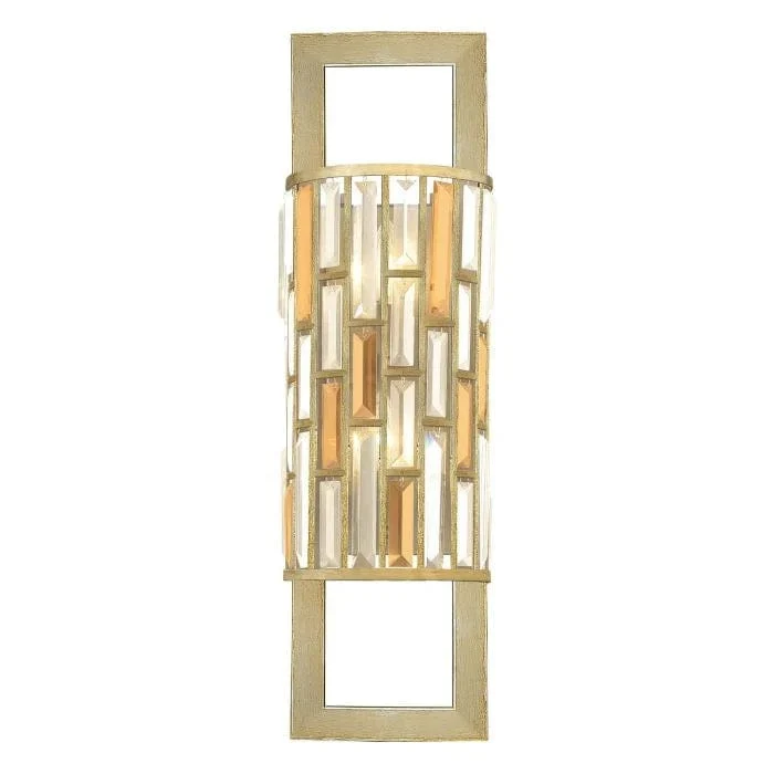 Lampe murale Verre Dorée Salon Italien