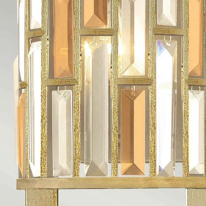 Lampe murale Verre Dorée Salon Italien