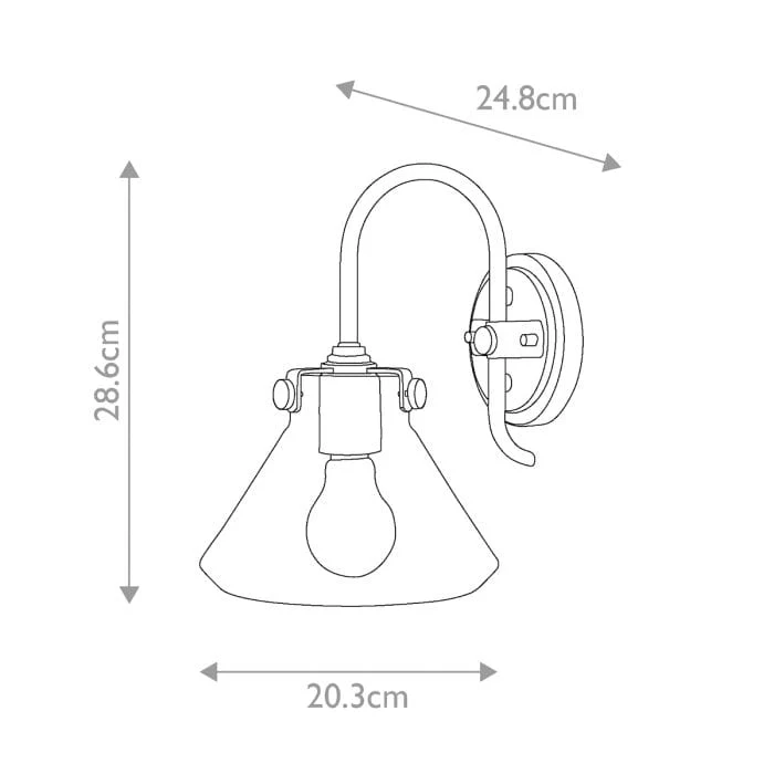 Luminaire Mural Style Industriel en Verre Cuisine