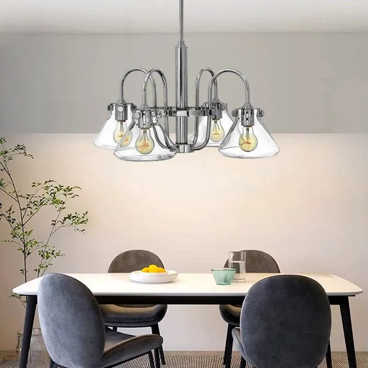 Lustre en verre et chrome Salle a Manger