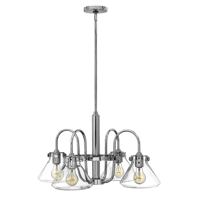 Lustre en verre et chrome Salle a Manger