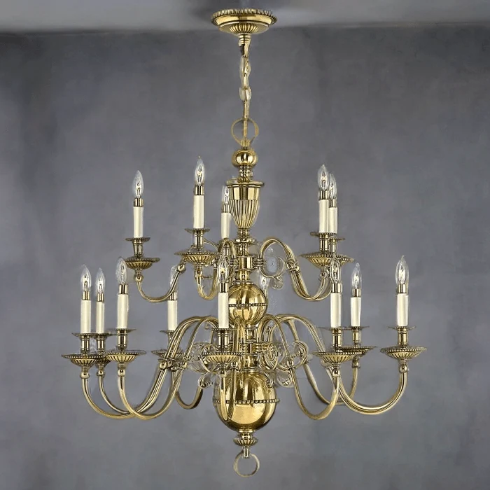 Lustre Chandelier Laiton