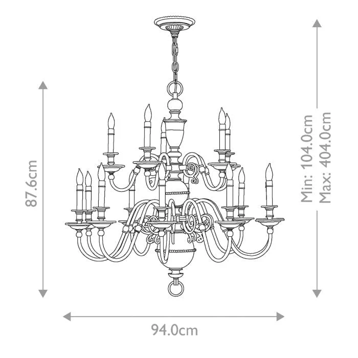 Lustre Chandelier Laiton