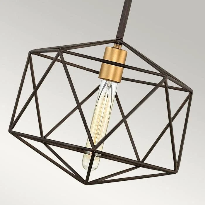 Lampe Suspension Noir Dore Chambre