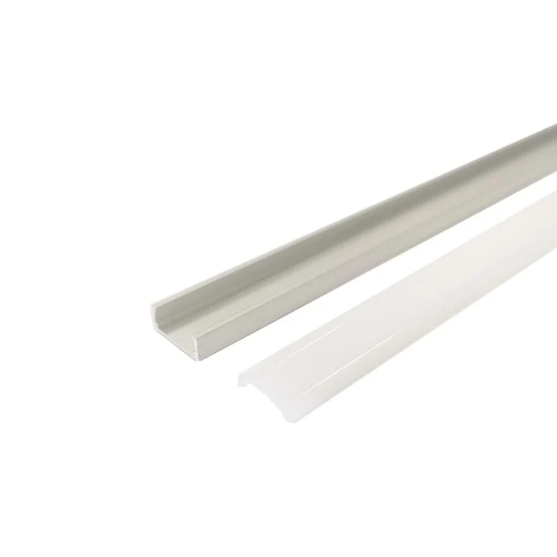 Profilé Aluminium 2m pour Ruban LED avec Couvercle Blanc Opaque