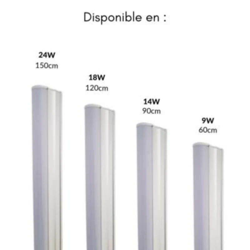 Tube néon LED 60cm T5 9W - Pack de 10