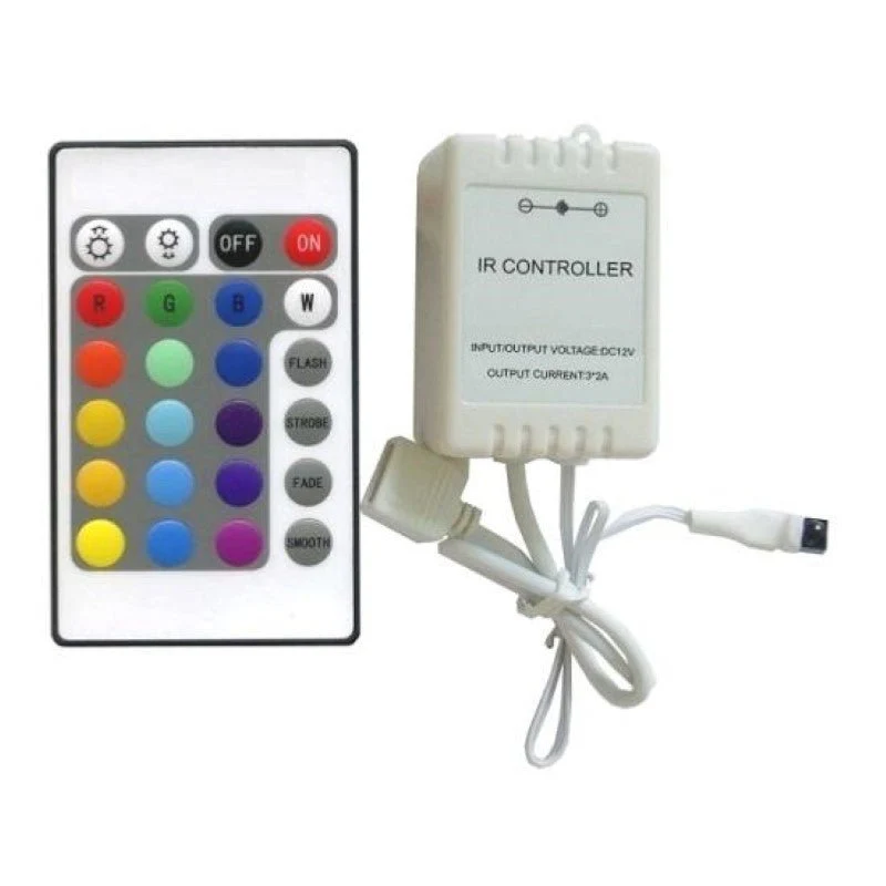 Contrôleur RGB & Télécommande 24 commandes pour ruban 12V RGB