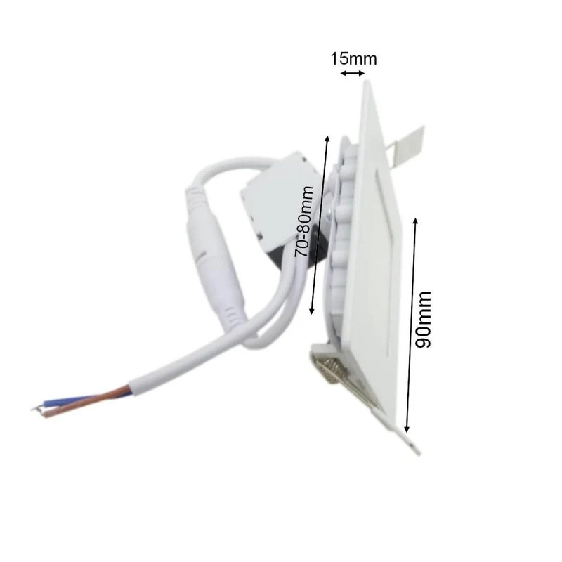 Spot LED Encastrable Carré 3W 120°