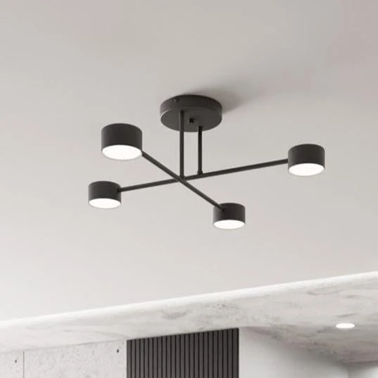 Plafonnier Contemporain Blanc pour Salon