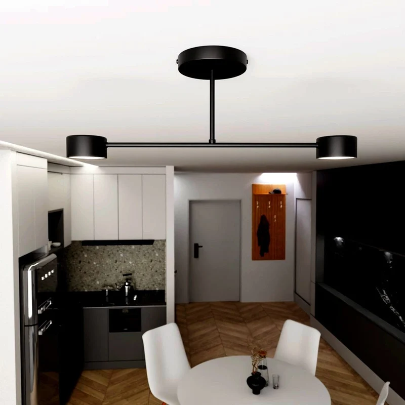 Plafonnier Noir Salle d'Eau