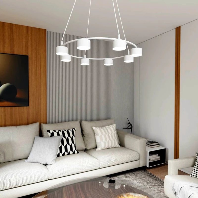 Lustre blanc pour Chambre Hotel