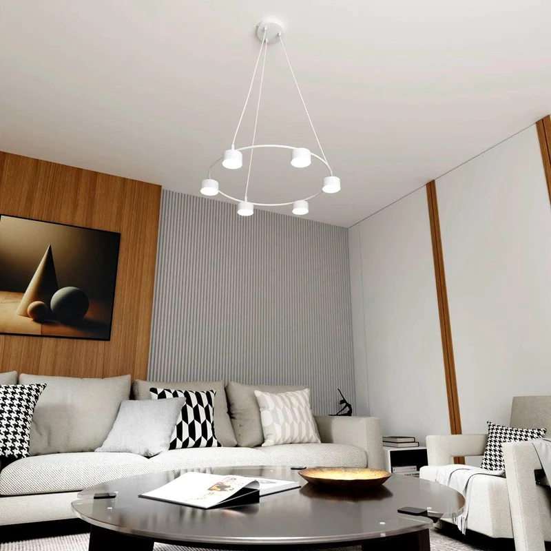 Lustre blanc pour Chambre Hotel
