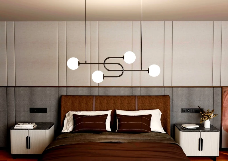Suspension lumineuse pour Chambre minimaliste