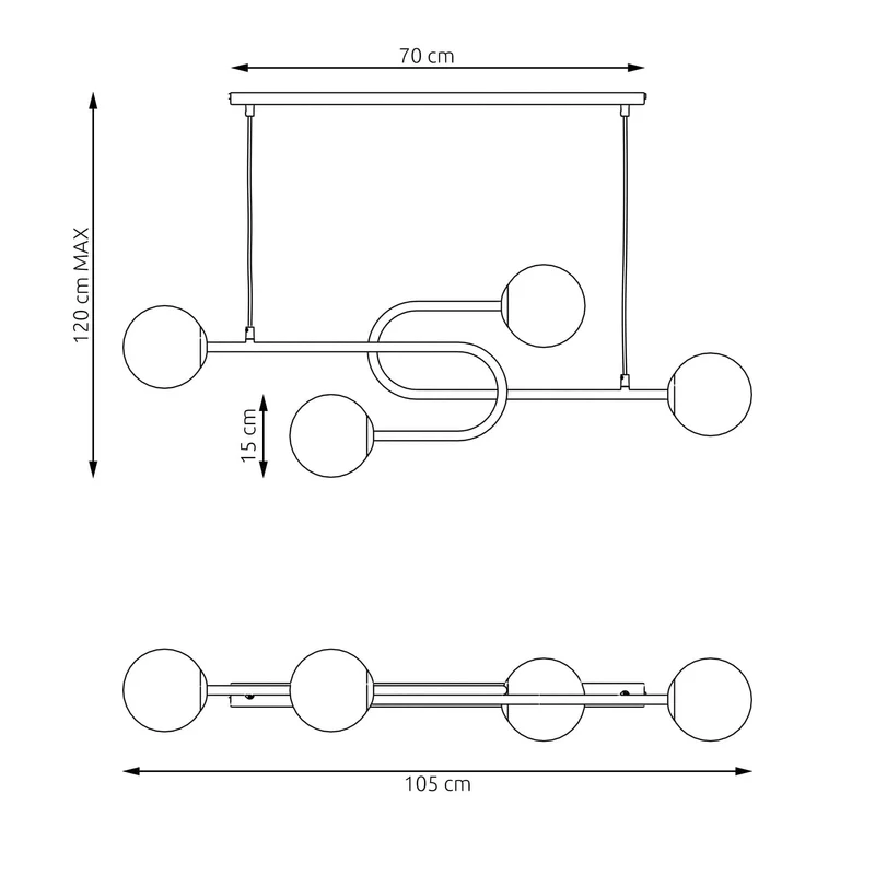 Suspension lumineuse pour Chambre minimaliste