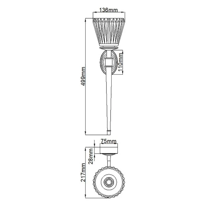 Lampe murale Verre Salle de Bain